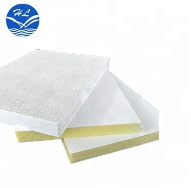 Acoustical 12mm  fiber glass wool ceiling title sound insulation ceiling panel suspension ceiling panels